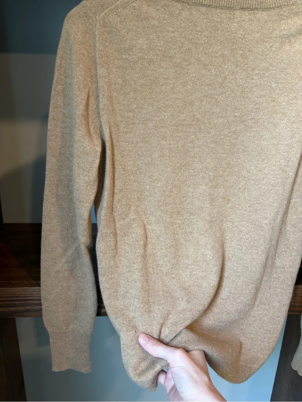 J. Crew Classic Cashmere Crewneck Sweater in Camel